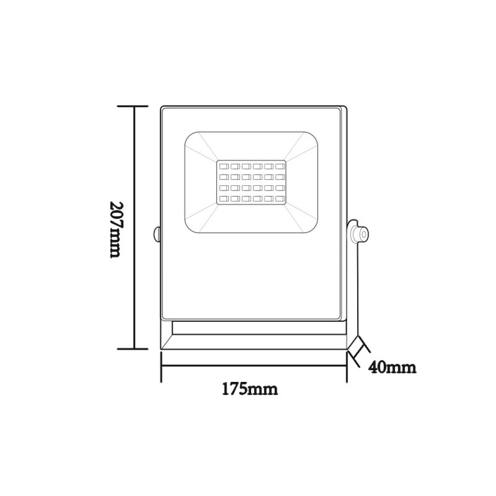LED SMD ΠΡΟΒΟΛΕΑΣ 230V AC 20W RGBW IP66 ΜΑΥΡΟ