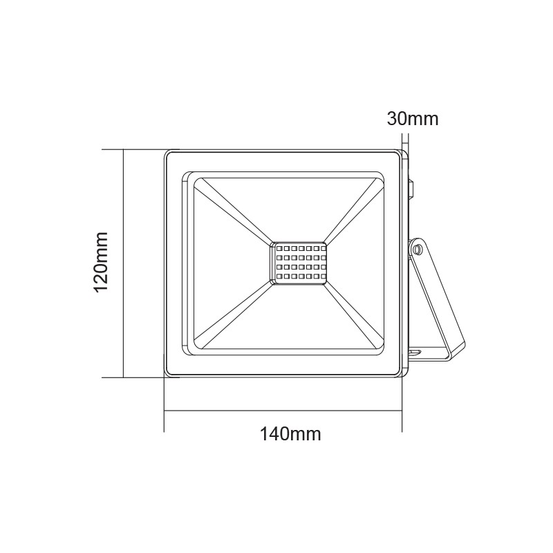 LED SMD ΠΡΟΒΟΛΕΑΣ 230V AC 30W ΠΡΑΣΙΝΟ IP66 ΜΑΥΡΟ