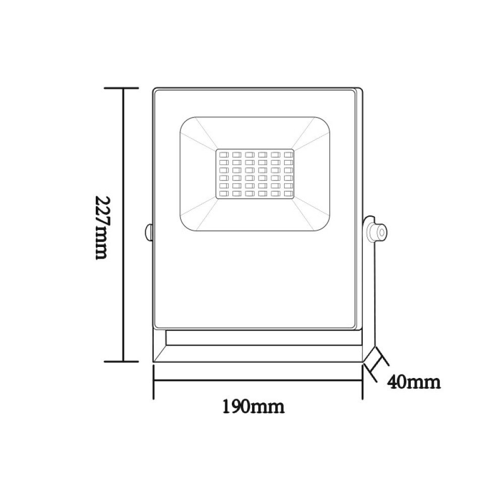 LED SMD ΠΡΟΒΟΛΕΑΣ 230V AC 30W RGBW IP66 ΜΑΥΡΟ