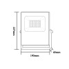 LED SMD ΠΡΟΒΟΛΕΑΣ 230V AC 30W RGBW IP66 ΜΑΥΡΟ