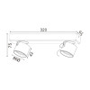 ΕΠΙΤΟΙΧΟ Φ/Σ LED 10W COB 80° 3000K 800LM ΜΑΥΡΟ ΑΛΟΥΜΙΝΙΟ 32X7XH7,5CM PLUTO
