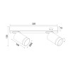 ΕΠΙΤΟΙΧΟ Φ/Σ 2XGU10 DIVINO ΛΕΥΚΟ ΑΛΟΥΜΙΝΙΟ IP20 32X7X13,5CM