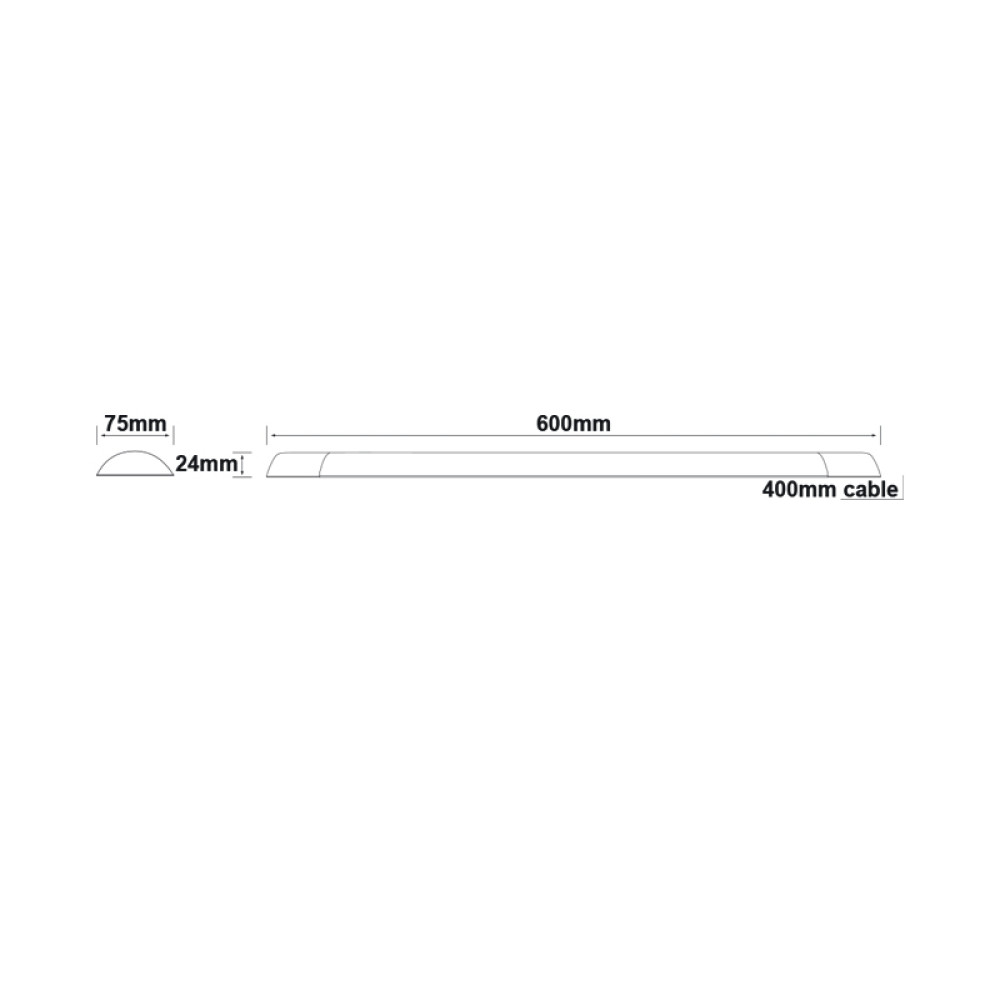 RIMO ΓΡΑΜΜΙΚΟ ΦΩΤΙΣΤΙΚΟ LED 19W 1650LM 3000K 120° 230V AC IP40 Ra80 30.000HRS 600mm