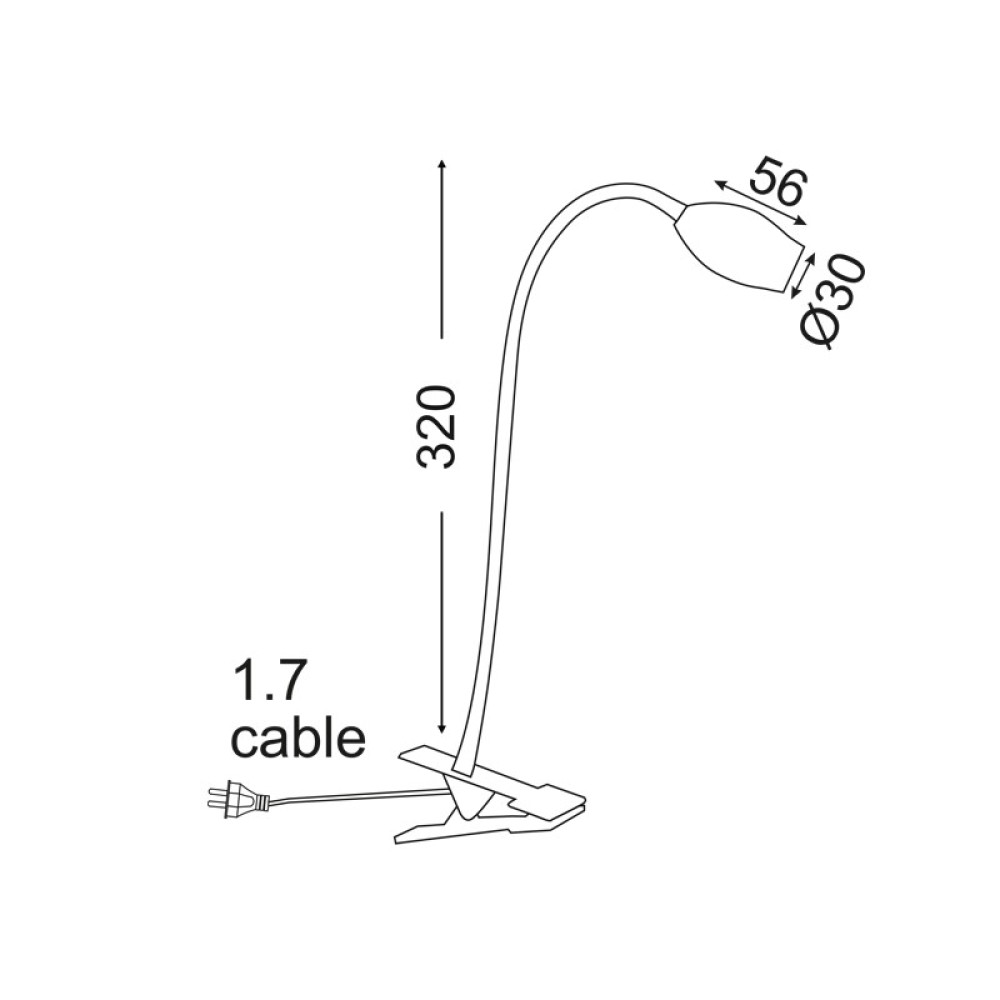 NETTO ΕΠΙΤΡΑΠΕΖΙΟ ΣΠΟΤ ΝM LED 3W 210Lm ΣΠΙΡΑΛ-ΔΙΑΚΟΠ&amp; ΚΛΙΠ 4000K 230V SWAN