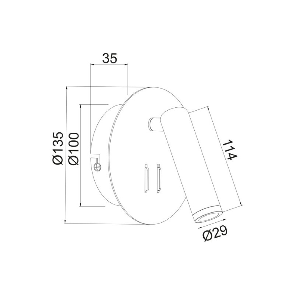 ZEUS-ΦΩΤΙΣΤΙΚΟ ΟΡΟΦΗΣ ΜΑΥΡΟ ΜΕΤΑΛΛΙΚΟ LED 3+4W 3000K 280LM IP20 D13,5X7CM