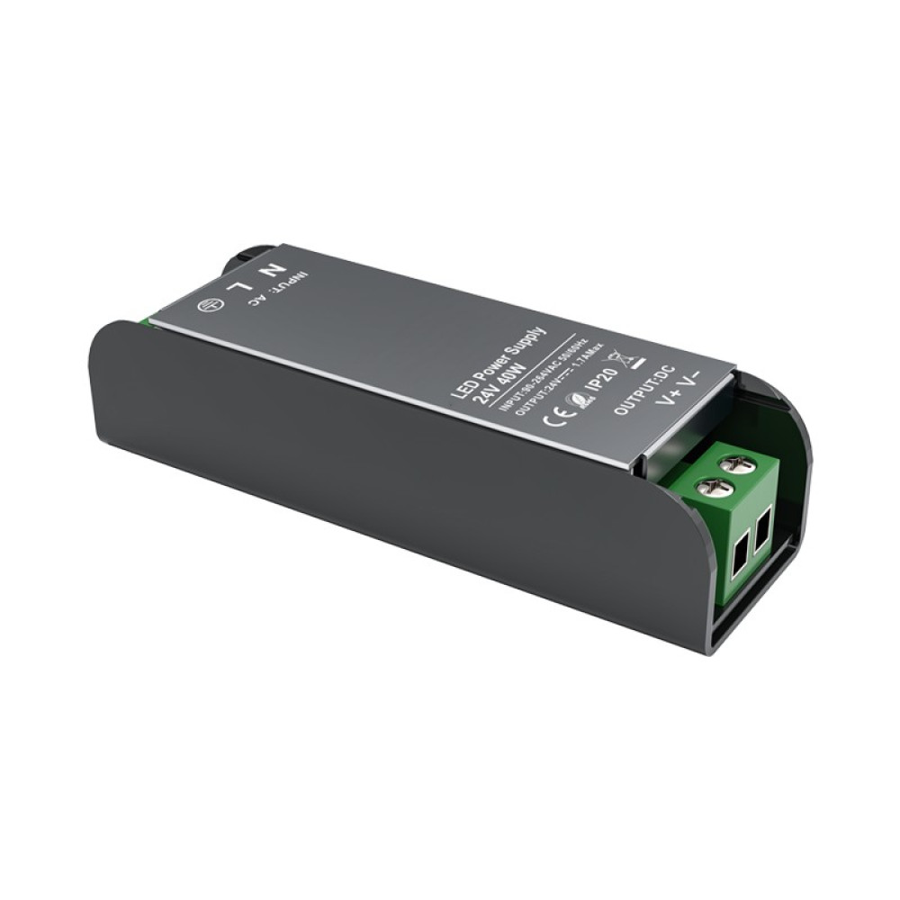 LED CV ΜΕΤΑΛΛΙΚΟ DRIVER 230V AC- 24V DC 40W 1,67A IP20 5YRS