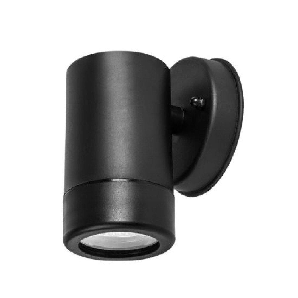 ΣΠΟΤ ΤΟΙΧΟΥ ΜΑΥΡΟ ΣΥΜΒΑΤΙΚΟ 1xGU10 &amp; LED 3W IP65 60x80x125mm