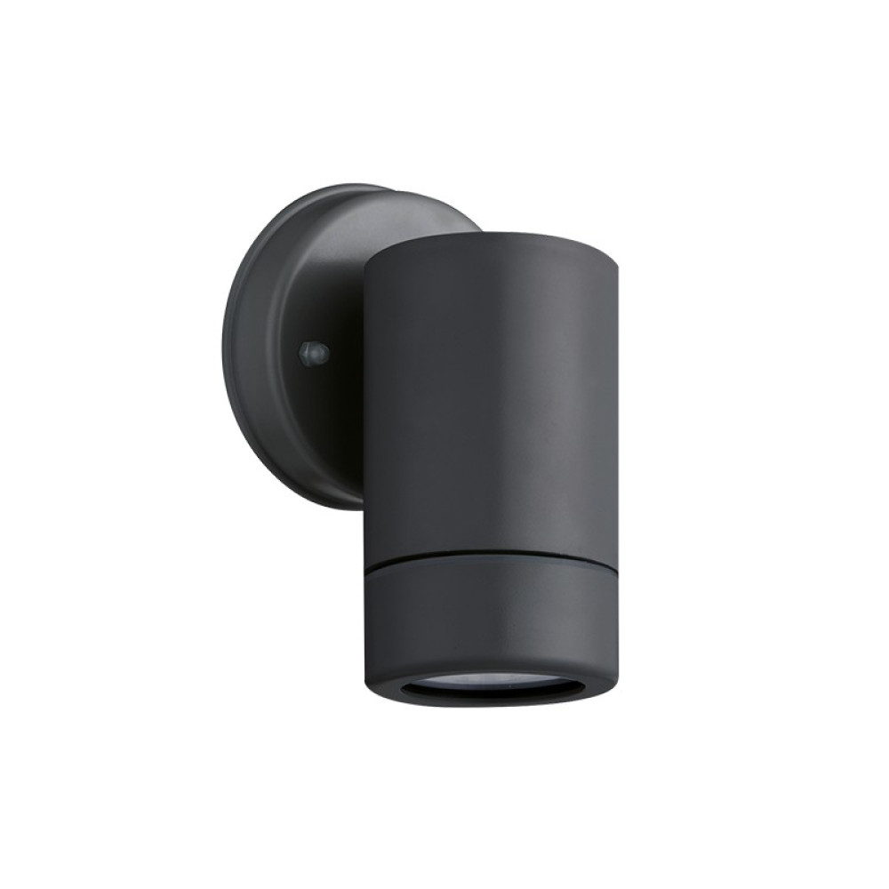 ΣΠΟΤ ΤΟΙΧΟΥ ΣΚΟΥΡΟ ΓΚΡΙ ΣΥΜΒΑΤΙΚΟ 1xGU10 &amp; LED 3W IP65 60x80x125mm