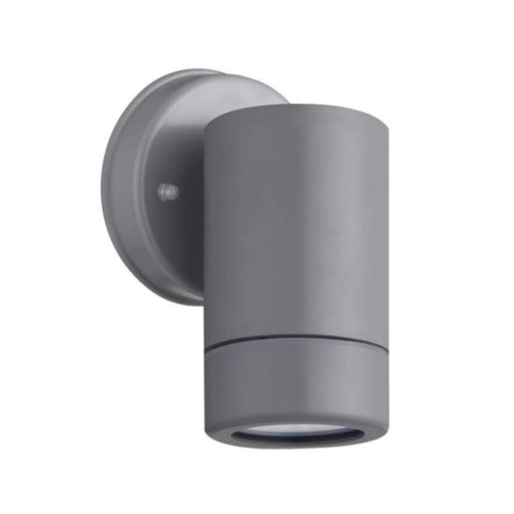 ΣΠΟΤ ΤΟΙΧΟΥ ΓΚΡΙ ΣΥΜΒΑΤΙΚΟ 1xGU10 &amp; LED 3W IP65 60x80x125mm