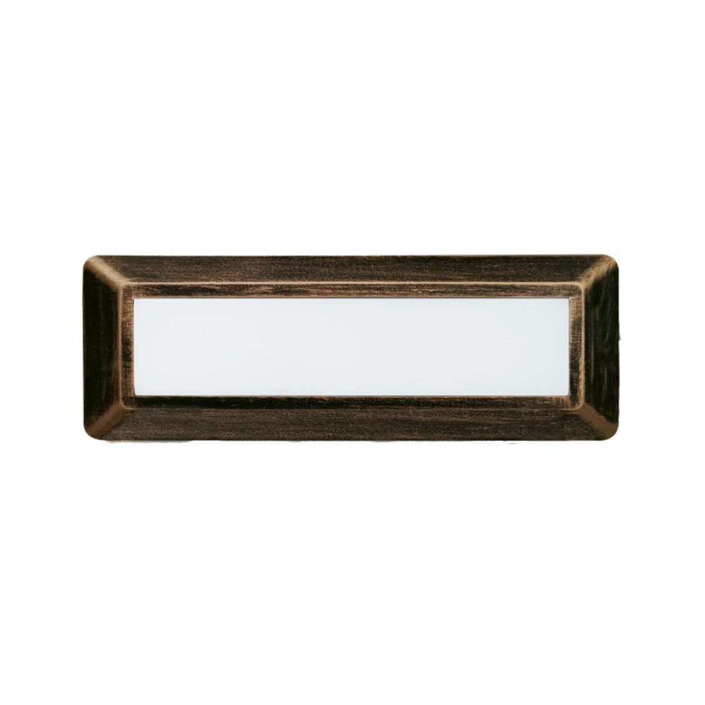 LED WALL RECTANGLE LUMINAIRE RUST 230V AC IP65 4W 3000K 290LM RA80