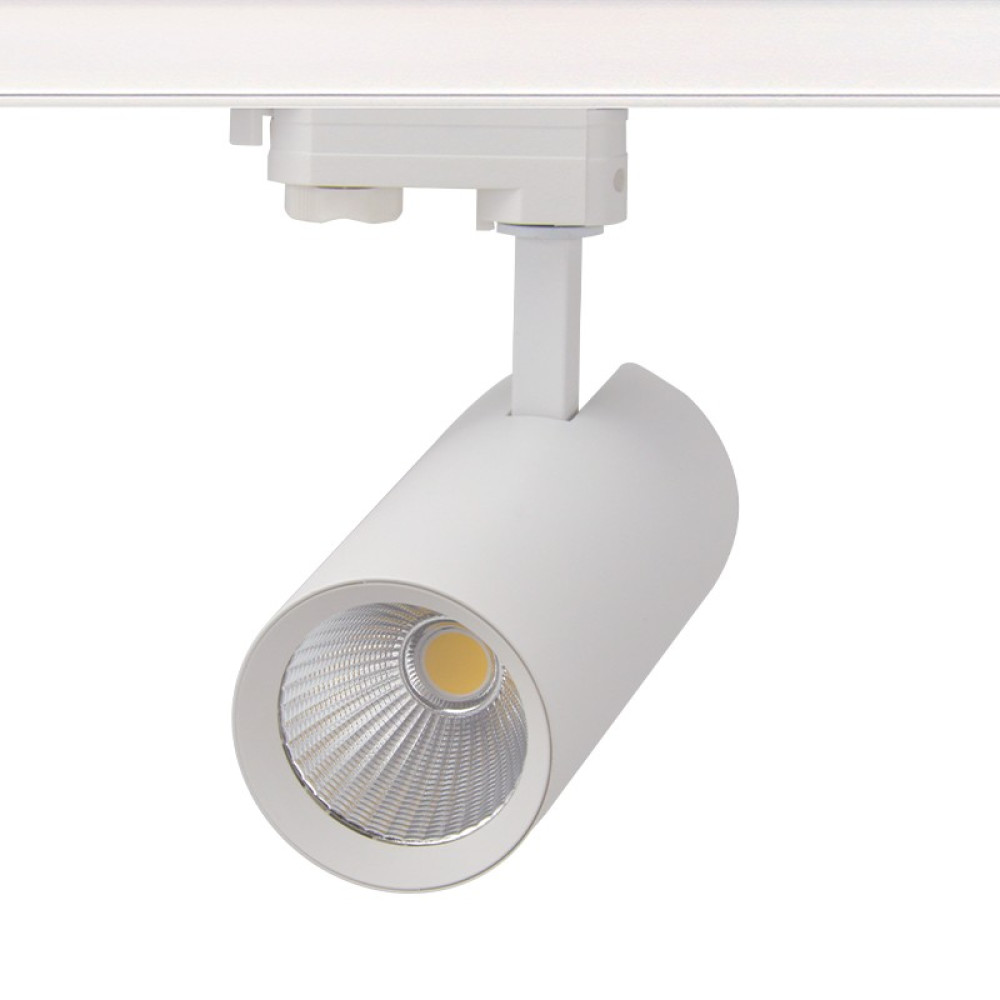 LED ΦΩΤΙΣΤΙΚΟ ΡΑΓΑΣ 230V AC 27W 4000K 3-PHASE 36° 3150LM Ra80 Φ74x170mm 5YRS ΛΕΥΚΟ