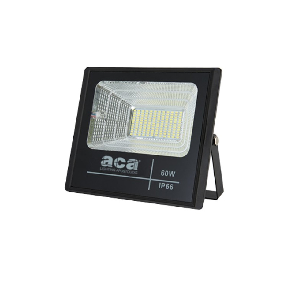 LED SMD ΠΡΟΒΟΛΕΑΣ ΜΕ ΦΩΤΟΒΟΛΤΑΙΚΑ ΠΑΝΕΛ 60W 6000K IP66 120° Ra70