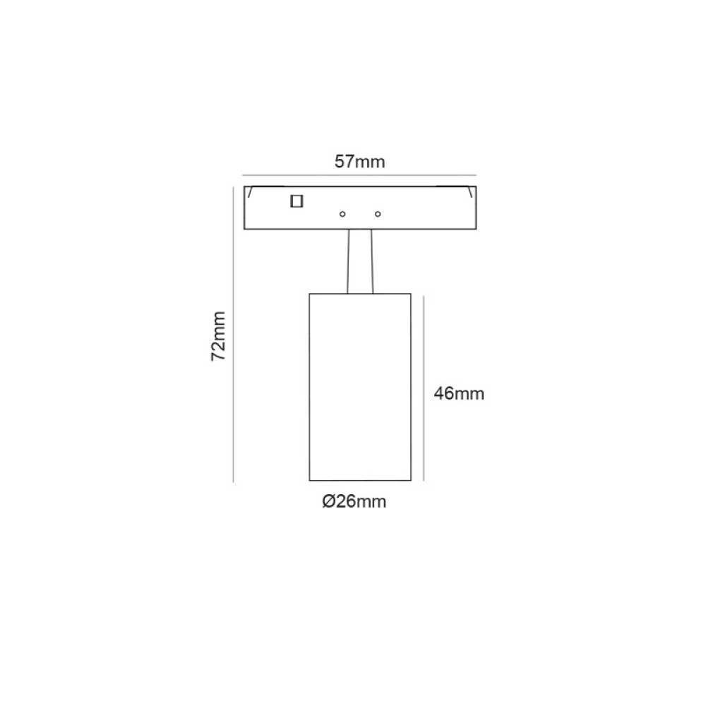 ΜΙΝΙ ΜΑΥΡΟ ΜΑΓΝΗΤΙΚΟ ΣΠΟΤ 24V DC 2W 3000K 180LM 24° Ra90 5YRS Φ26x46mm
