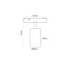 ΜΙΝΙ ΜΑΥΡΟ ΜΑΓΝΗΤΙΚΟ ΣΠΟΤ 24V DC 2W 3000K 180LM 24° Ra90 5YRS Φ26x46mm