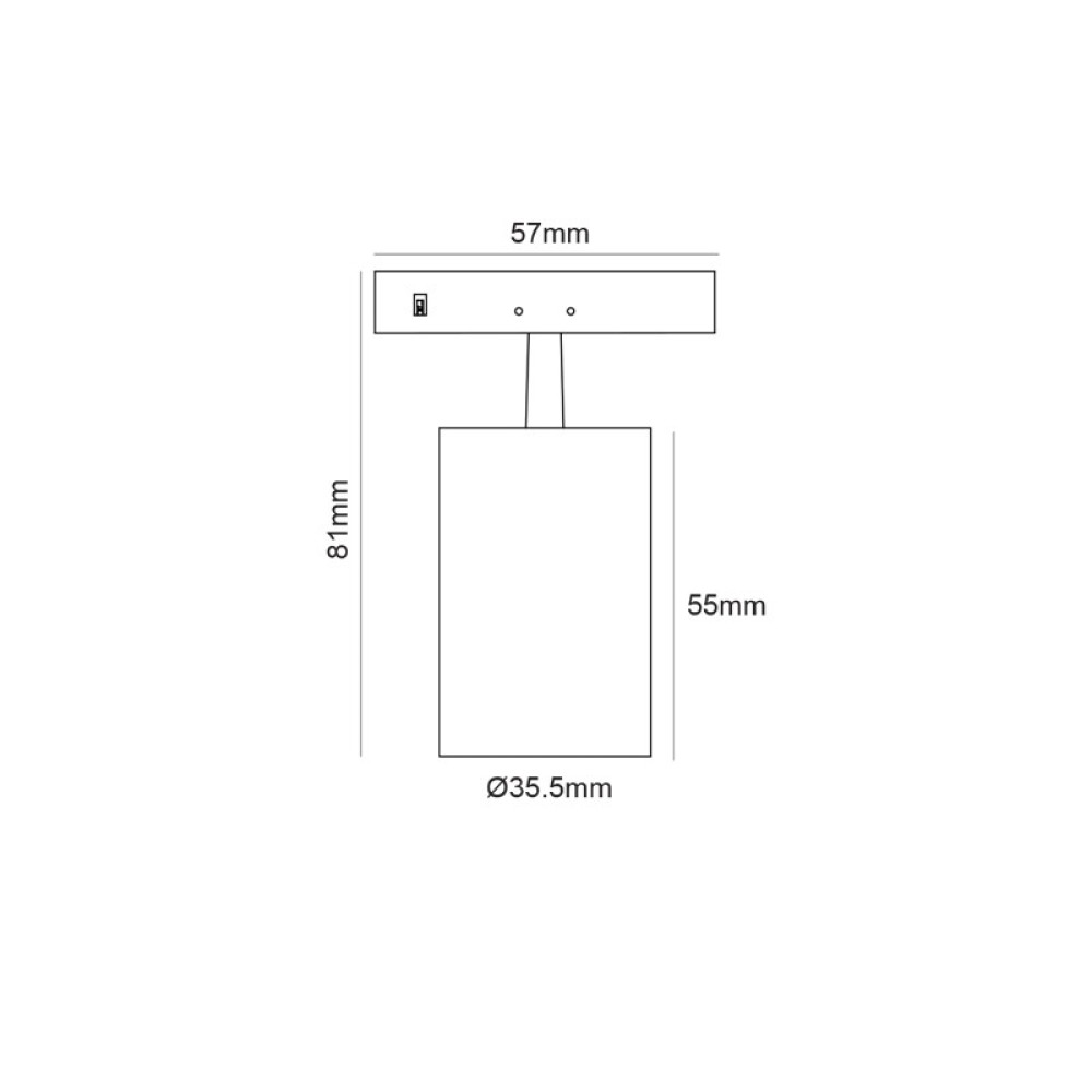ΜΙΝΙ ΜΑΥΡΟ ΜΑΓΝΗΤΙΚΟ ΣΠΟΤ 24V DC 5W 4000K 530LM 24° Ra90 5YRS Φ35,5x55mm