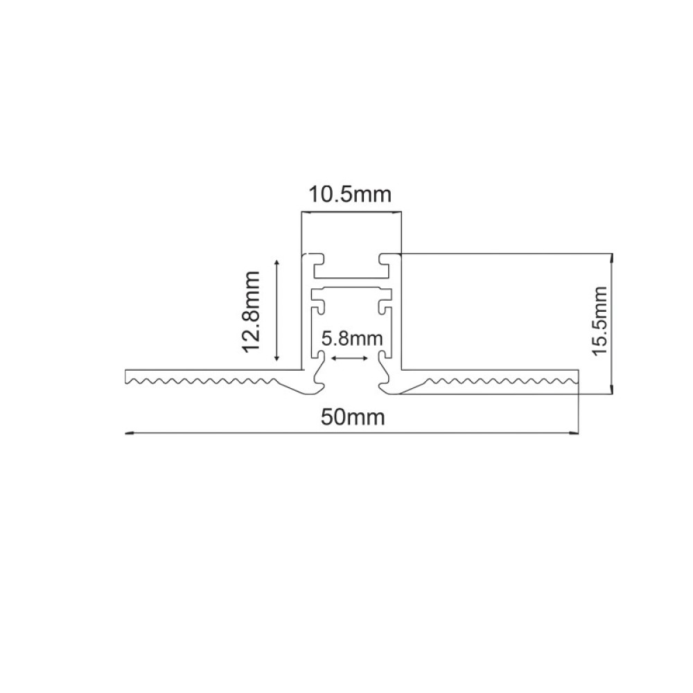 ΜΙΝΙ ΜΑΓΝΗΤΙΚΗ ΡΑΓΑ TRIMLESS 24V DC 2Μ ΜΑΥΡΗ