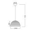 ΚΡΕΜΑΣΤΟ 1Χ100W ΠΛΕΓΜΑ Ε27 ZINC