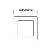 LED ΠΑΝΕΛ ΟΡΟΦΗΣ ΛΕΥΚΟ ΤΕΤΡΑΓΩΝΟ 230V AC 18W 4000K 1800LM Ra80 208x208mm