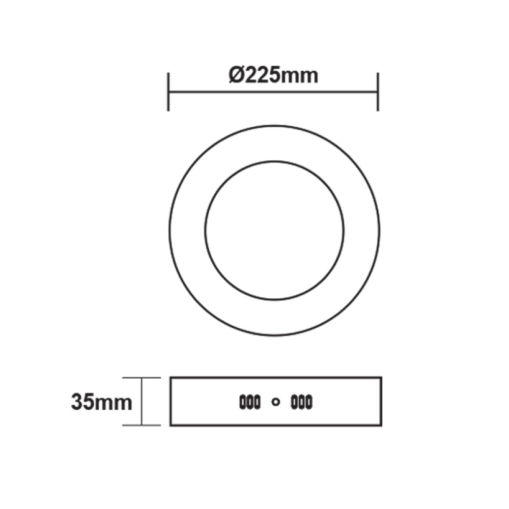 LED ΠΑΝΕΛ ΟΡΟΦΗΣ ΛΕΥΚΟ ΣΤΡΟΓΓΥΛΟ 230V AC18W 6500K 1800LM Ra80 Φ209mm