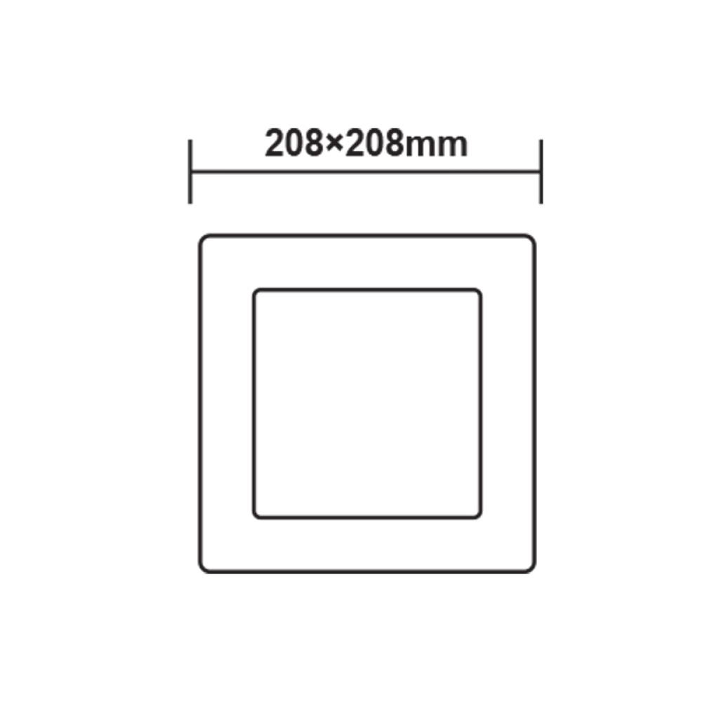 LED ΠΑΝΕΛ ΟΡΟΦΗΣ ΛΕΥΚΟ ΤΕΤΡΑΓΩΝΟ 230V AC18W 6500K 1800LM Ra80 208x208mm