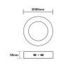 LED ΠΑΝΕΛ ΟΡΟΦΗΣ ΛΕΥΚΟ ΣΤΡΟΓΓΥΛΟ 230V AC 230V AC 23W 3000K 2050LM Ra80 Φ285