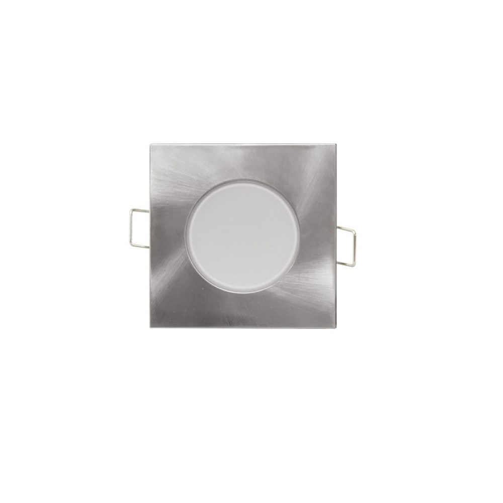 LED ΣΠΟΤ ΝΙΚΕΛΙΟ ΜΑΤ ΤΕΤΡΑΓΩΝΟ 230V AC 5W 3.000K 400LM 120° IP65 Ra80