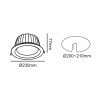 LED ΛΕΥΚΟ ΧΩΝΕΥΤΟ ΦΩΤΙΣΤΙΚΟ 230V AC 40W 6500K 5000LM 100° Ra80 Φ230x77mm 5YRS