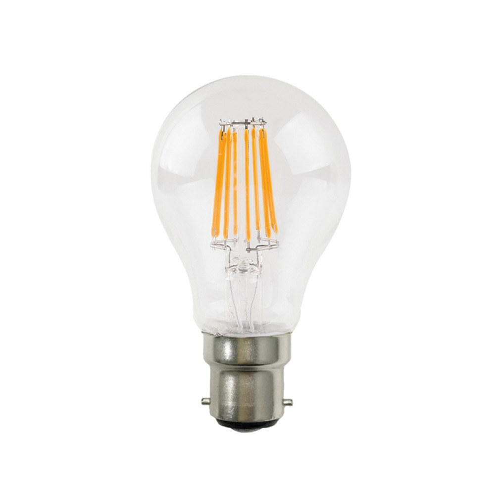 FILAMENT LED A60 8W 2700K 230V AC 890LM RA80 30000HRS 360°