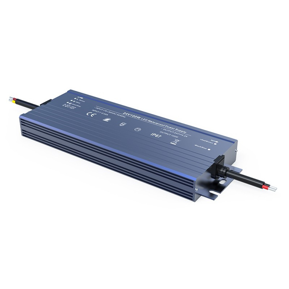 LED CV ΜΕΤΑΛΛΙΚΟ DRIVER 100W 230V AC- 24V DC 4.2A IP67 5YRS