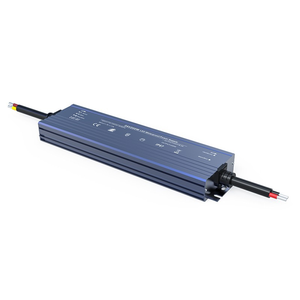 LED CV ΜΕΤΑΛΛΙΚΟ DRIVER 200W 230V AC- 24V DC 8.3A IP67 5YRS