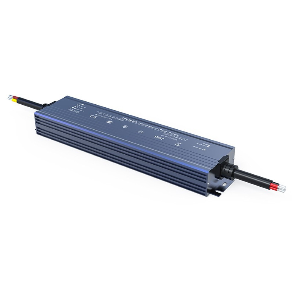 LED CV ΜΕΤΑΛΛΙΚΟ DRIVER 300W 230V AC- 12V DC 25A IP67 5YRS