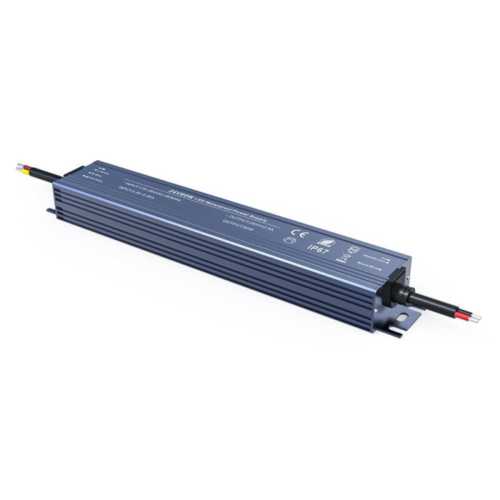 LED CV ΜΕΤΑΛΛΙΚΟ DRIVER 60W 230V AC- 12V DC 5A IP67 5YRS