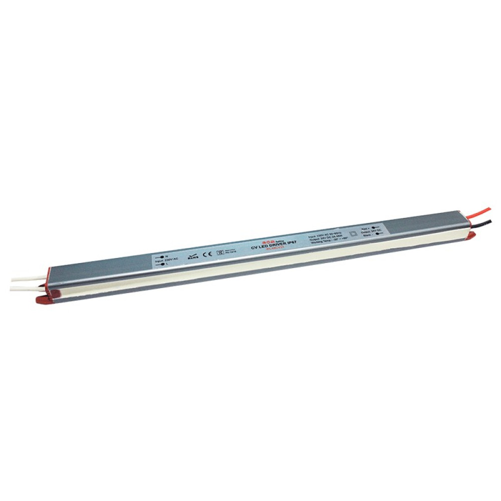 ΓΡΑΜΜΙΚΟ ΜΕΤΑΛΛΙΚΟ CV LED DRIVER 48W 230V AC24V DC 2A IP67 ΜΕ ΚΑΛΩΔΙΑ