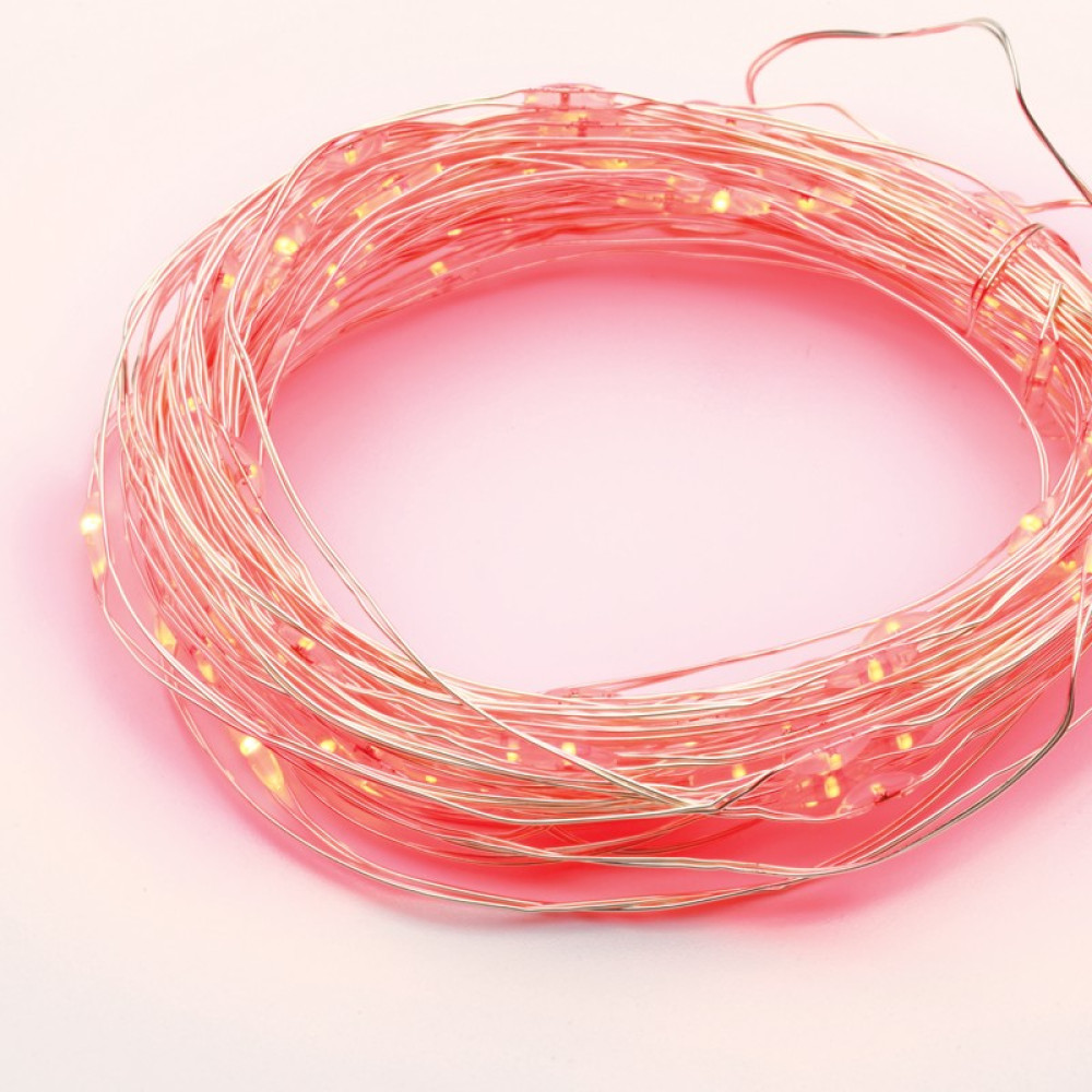ΛΑΜΠΑΚΙΑ 100 LED ΣΕ ΣΕΙΡΑ ΚΟΚΚΙΝΟ ΑΣΗΜΙ ΜΕ ΜΠΑΤΑΡΙΕΣ 3xΑΑ ΧΡΟΝΟΔΙΑΚΟΠΤΗ &amp; ΚΑΛΩΔΙΟ ΧΑΛΚΟΥ 10m IP44 10mm