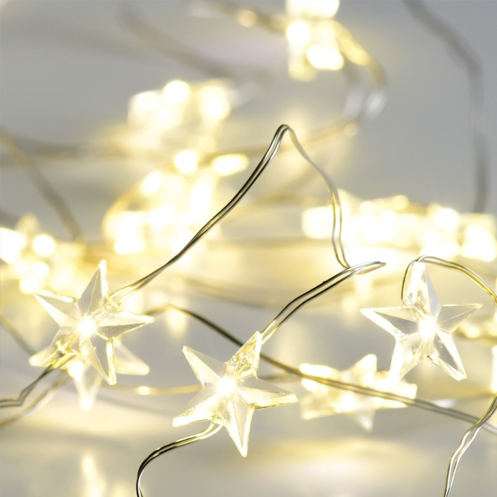 ΛΑΜΠΑΚΙΑ ΔΙΑΚΟΣΜΗΤΙΚΑ ΣΧΕΔΙΟ ΑΣΤΕΡΙΑ 20 LED 1.2W ΘΕΡΜΟ ΛΕΥΚΟ ΑΣΗΜΙ ΚΑΛΩΔΙΟ ΧΑΛΚΟΥ ΚΑΙ ΜΠΑΤΑΡΙΑ 2xAA IP20 2m+100mm