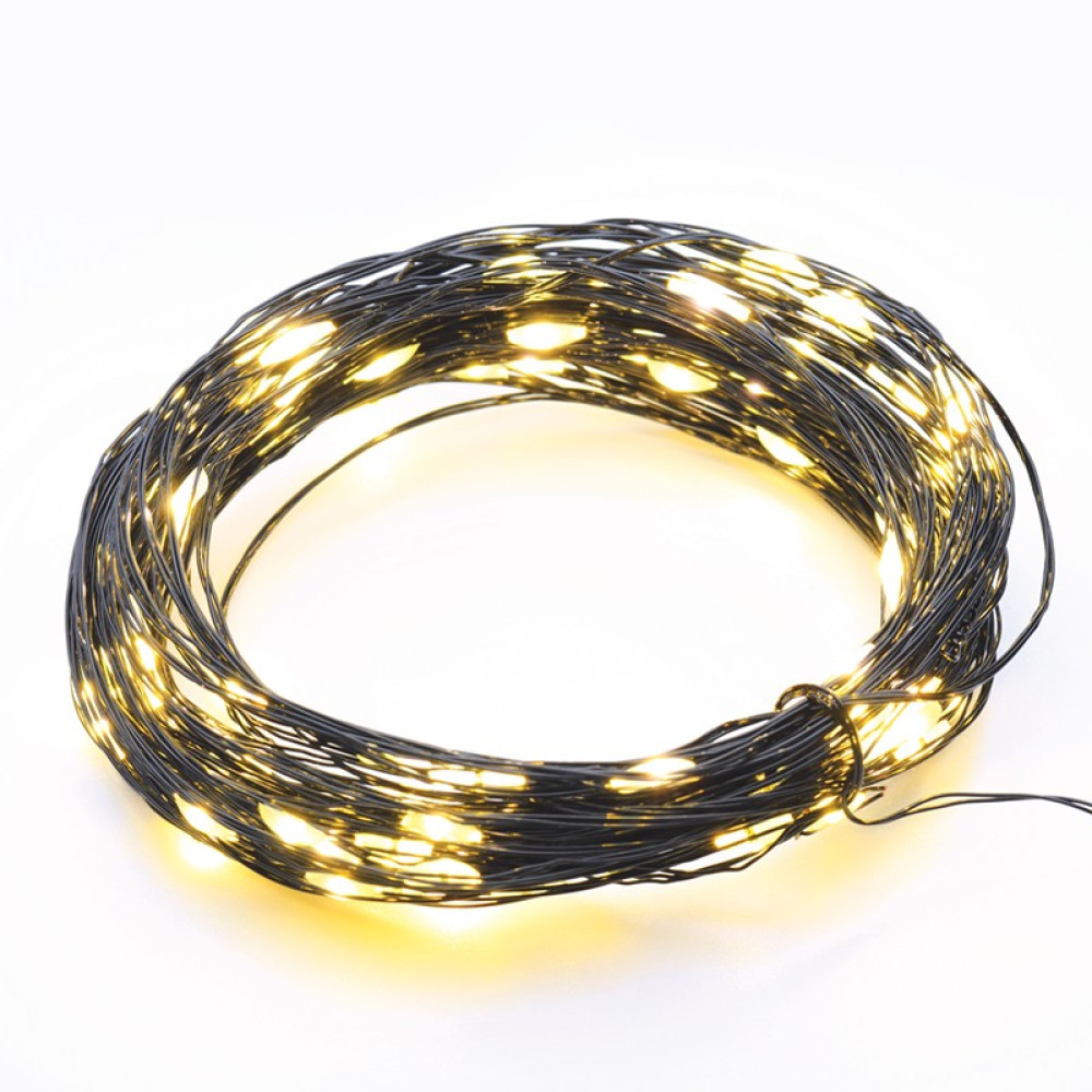 50 LED ΛΑΜΠΑΚ ΣΕΙΡΑ ΘΕΡΜΟ ΛΕΥΚΟ ΜΑΥΡΟ ΚΑΛΩΔ ΧΑΛΚΟΥ &amp; ΜΠΑΤΑΡ 3xAA IP20 5m+10cm 3W