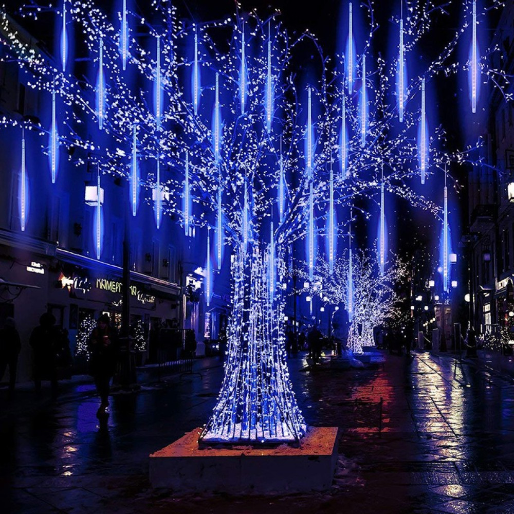 ΧΡΙΣΤΟΥΓΕΝΝΙΑΤΙΚΑ ΛΑΜΠΑΚΙΑ ΜΕΤΕΩΡΙΤΗΣ 180 LED CW 18LX10DROPS ΑΝΤΑΠΤΟΡΑΣ 5V ΜΕ 6 ON/18 OFFΔΙΑΦΑΝΟ ΚΑΛΩΔΙΟ 4m+5m &amp; ΔΥΝΑΤΟΤΗΤΑ ΕΠΕΚΤΑΣΗΣ ΜΑΧ 3 IP44 300mm