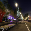 ΧΡΙΣΤΟΥΓΕΝΝΙΑΤΙΚΟ ΔΕΝΤΡΟ ΕΠΙΣΤΗΛΟ 270 LED ΨΥΧΡΟ ΛΕΥΚΟ ΜΟΝΟΚΑΝΑΛΟ 7.5m &amp; 200 LED ΛΑΜΠΑΚΙΑ ΠΡΑΣΙΝΑ ΣΤΑΘΕΡΑ IP44 750xΥ2000mm