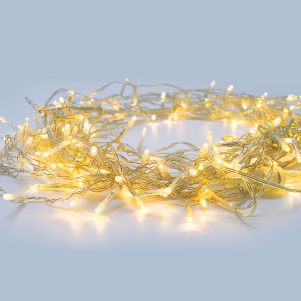 ΛΑΜΠΑΚΙΑ 300 LED ΣΕ ΣΕΙΡΑ ΘΕΡΜΟ ΛΕΥΚΟ ΚΑΟΥΤΣΟΥΚ ΑΝΤΑΠΤΟΡΑ 31VDC ΜΕ ΔΥΝΑΤΟΤΗΤΑ ΕΠΕΚΤΑΣΗΣ MAX 2 ΣΕΤ &amp; ΚΑΛΩΔΙΟ ΔΙΑΦΑΝΟ 3m IP44 50mm