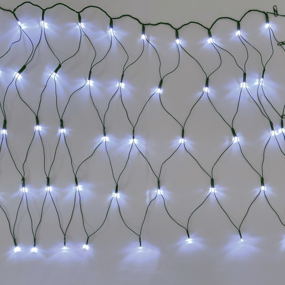 ΛΑΜΠΑΚΙΑ ΔΙΧΤΥ 50 LED ΨΥΧΡΟ ΛΕΥΚΟ ΠΡΑΣΙΝΟ ΚΑΛΩΔΙΟ ΜΕ ΑΝΤΑΠΤΟΡΑ 31VDC &amp; ΜΕ ΔΥΝΑΤΟΤΗΤΑ ΕΠΕΚΤΑΣΗΣ &amp; 5 ΑΓΓΙΣΤΡΑ IP44 550x800mm