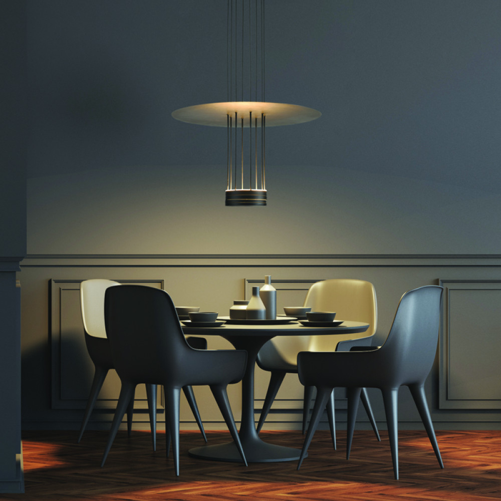 NETTO ΚΡΕΜΑΣΤΟ ΦΩΤΙΣΤΙΚΟ ELIA ΜΑΥΡΟ ΜΕΤΑΛΛΙΚΟ LED 18W 3000K 1260LM IP20 600X1040ΜM