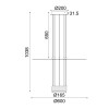 NETTO ΚΡΕΜΑΣΤΟ ΦΩΤΙΣΤΙΚΟ ELIA ΜΑΥΡΟ ΜΕΤΑΛΛΙΚΟ LED 18W 3000K 1260LM IP20 600X1040ΜM