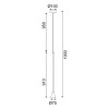 ΚΡΕΜΑΣΤΟ Φ/Σ 1ΧGU10 CLOUZOT ΧΡΥΣΟ ΜΕΤ/ΚΟ IP20 D7,5XD10XH190CM