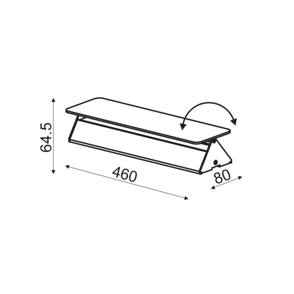 PYRAMID-ΦΩΤΙΣΤΙΚΟ ΕΠΙΤΟΙΧΟ ΛΕΥΚΟ ΑΛΟΥΜΙΝΙΟΥ LED 15W 3000K 1350LM IP20 46X8X5,5CM