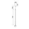 AVENUE-ΦΩΤΙΣΤΙΚΟ ΚΡΕΜΑΣΤΟ ΛΕΥΚΟ ΜΑΤ ΑΛΟΥΜΙΝΙΟΥ LED SMD 18W 3000Κ 920LM IP20 80Χ18Χ2500ΜΜ