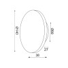 ECLIPSE-ΦΩΤΙΣΤΙΚΟ ΕΠΙΤΟΙΧΟ/ΟΡΟΦΗΣ ΛΕΥΚΟ MDF LED SMD 5W 3000Κ 400LM IP20 ΚΥΚΛΟΣ Φ14ΧΗ3,6CM