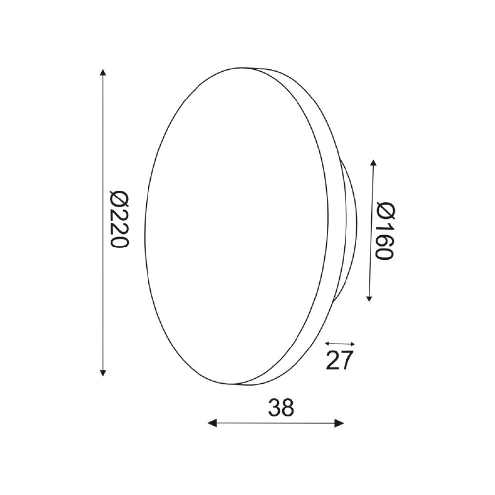 ECLIPSE-ΦΩΤΙΣΤΙΚΟ ΕΠΙΤΟΙΧΟ/ΟΡΟΦΗΣ ΚΡΕΜ/ΜΠΕΖ MDF LED SMD 10W 3000Κ 800LM IP20 ΚΥΚΛΟΣ Φ22XH3,6CM