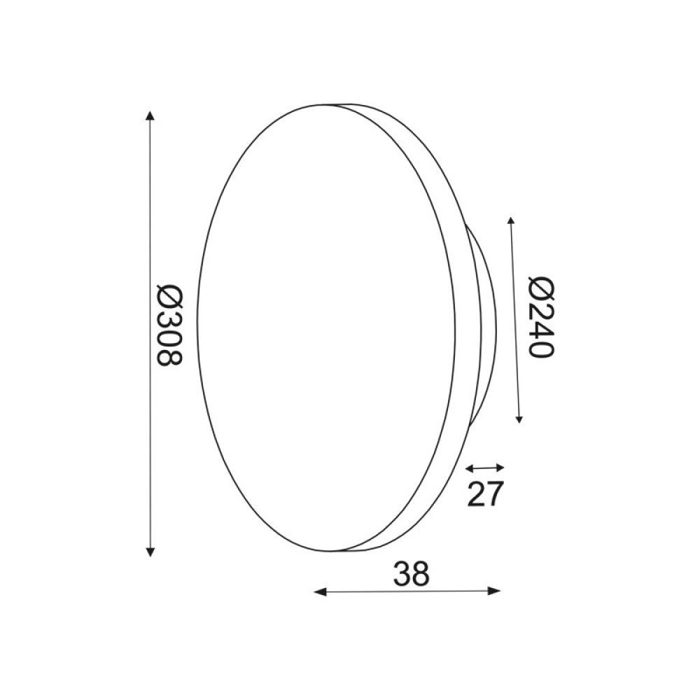 ECLIPSE-ΦΩΤΙΣΤΙΚΟ ΕΠΙΤΟΙΧΟ/ΟΡΟΦΗΣ ΜΑΥΡΟ ΜΑΤ MDF LED SMD 15W 3000Κ 1200LM IP20 ΚΥΚΛΟΣ Φ30ΧΗ3,6CM
