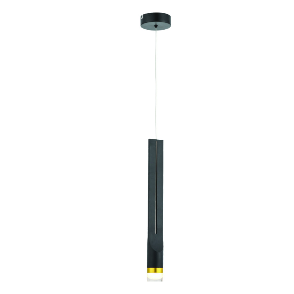 NETTO ΦΩΤΙΣΤΙΚΟ ΚΡΕΜΑΣΤΟ ΜΑΤ ΜΑΥΡΟ ΜΕΤΑΛΛΙΚΟ LED 5W 3000K 300Lm IP20 Φ100Χ2270MM