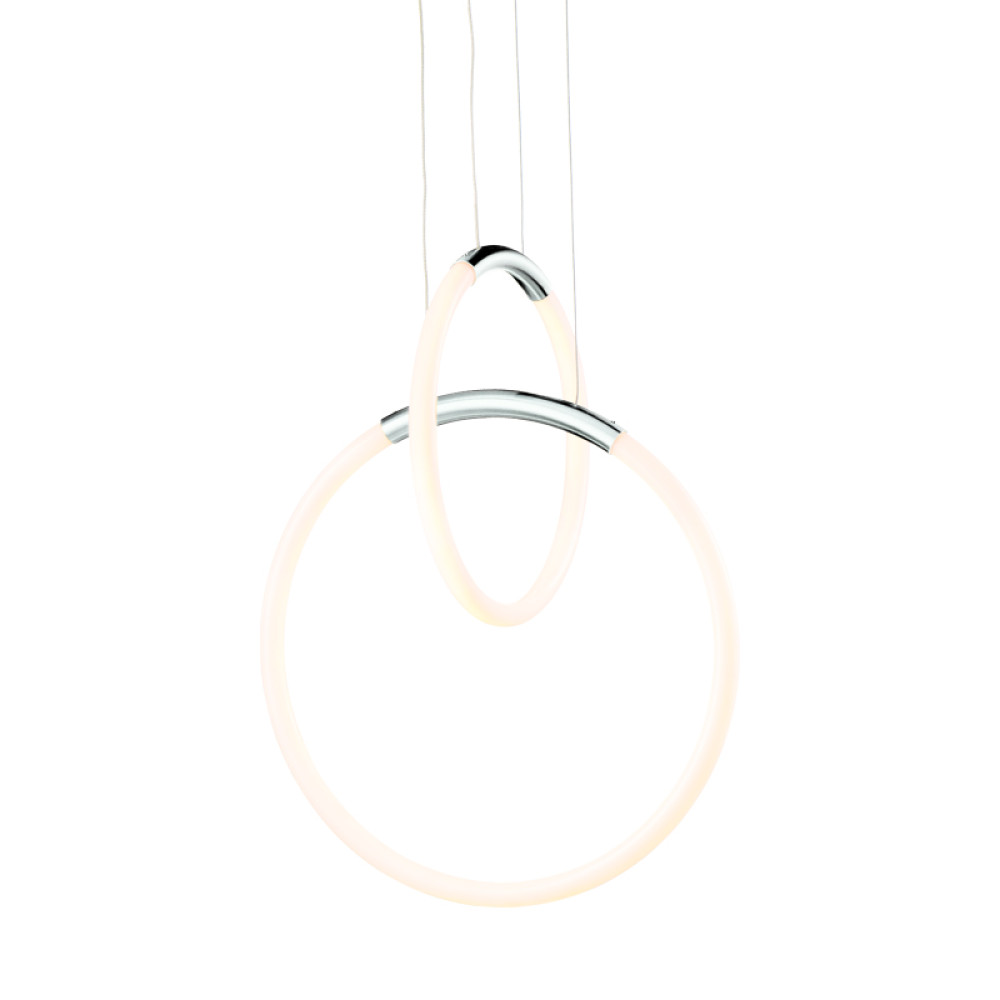 NETTO ΦΩΤΙΣΤΙΚΟ ΚΡΕΜΑΣΤΟ ΧΡΩΜΙΟ ΜΕΤΑΛΛΙΚΟ LED 24W 3000K 1680Lm IP20 Φ400Χ1680mm